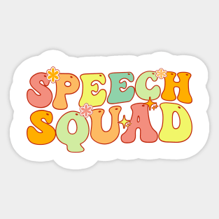 Groovy Speech Squad Speech Language Pathology Speech Therapy SLP Sticker